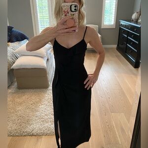 Parker black spaghetti strap dress size 2